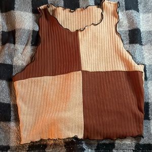 Brown crop top